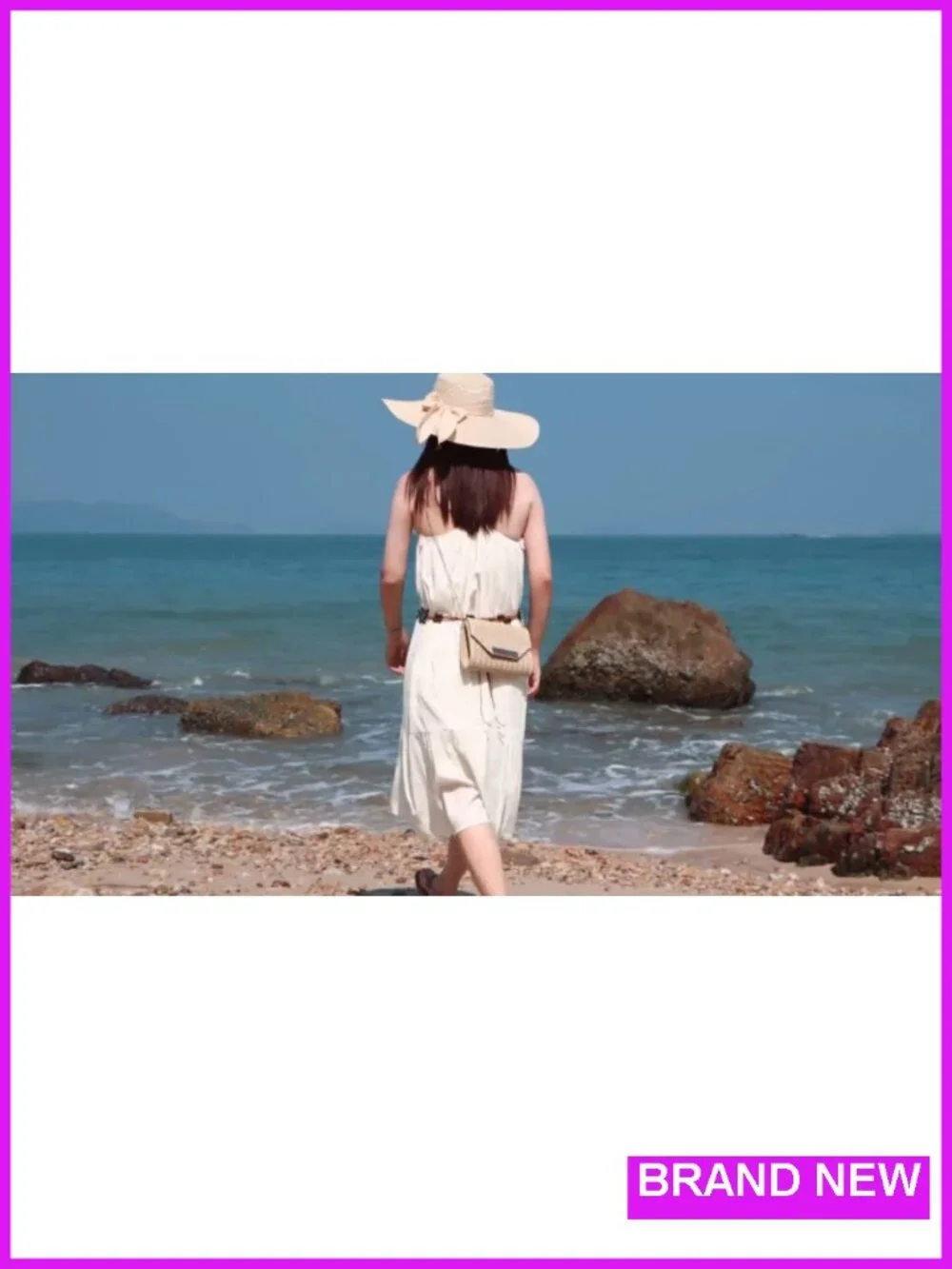 Straw Woven Envelope Clutch with Detachable Chain - PP Straw Beach Evening Bag